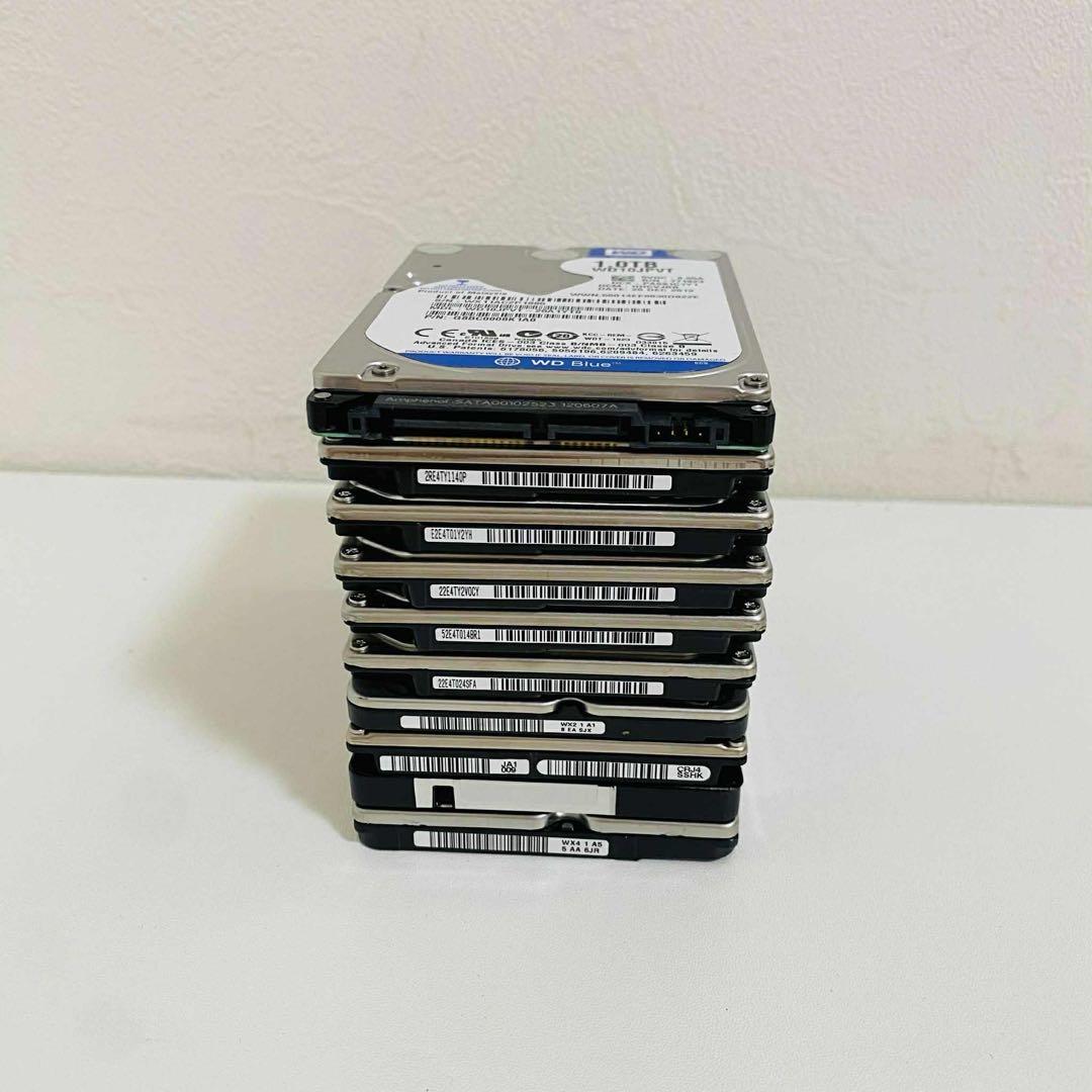 HDD 1TB 2,5インチ 10個まとめ　確認済み