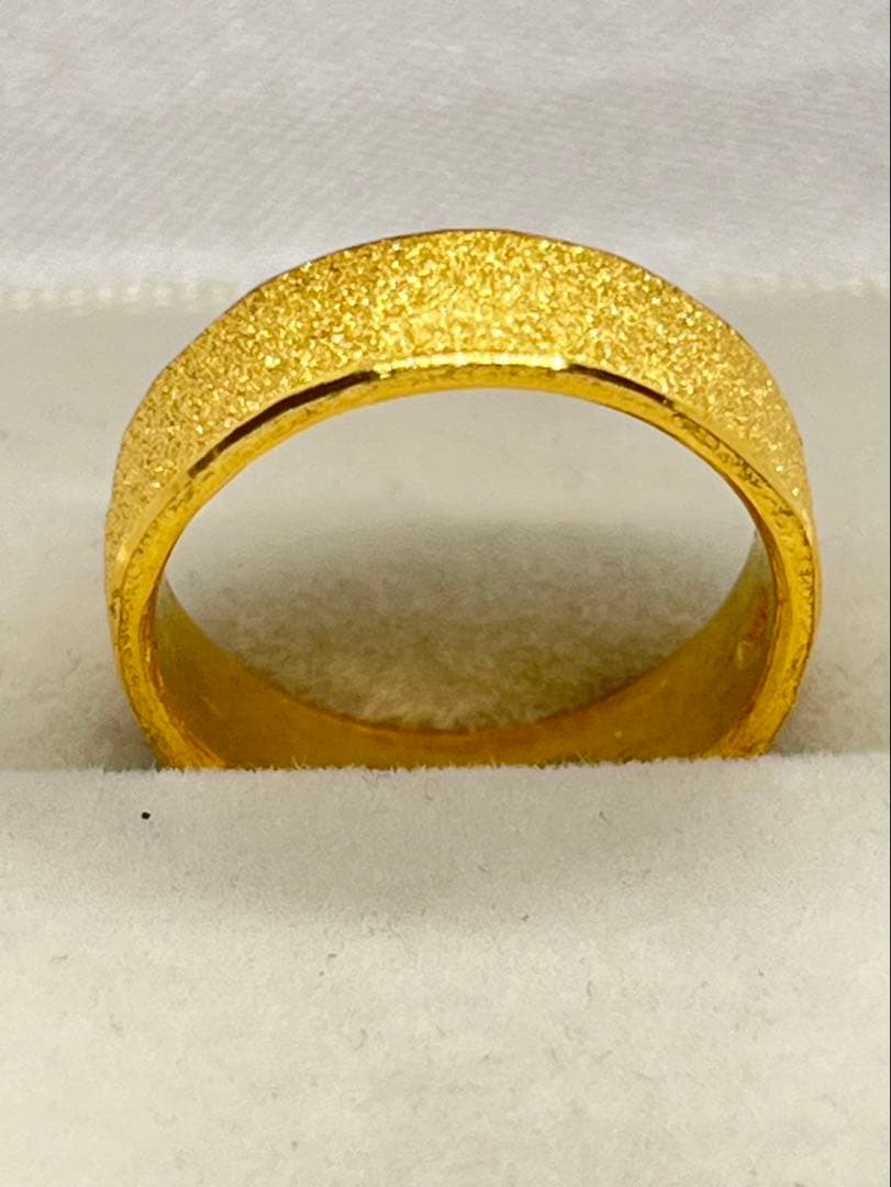 K24 純金 平打ちグロスリング 6.9g指輪 リング 刻印あり ハンドメイド