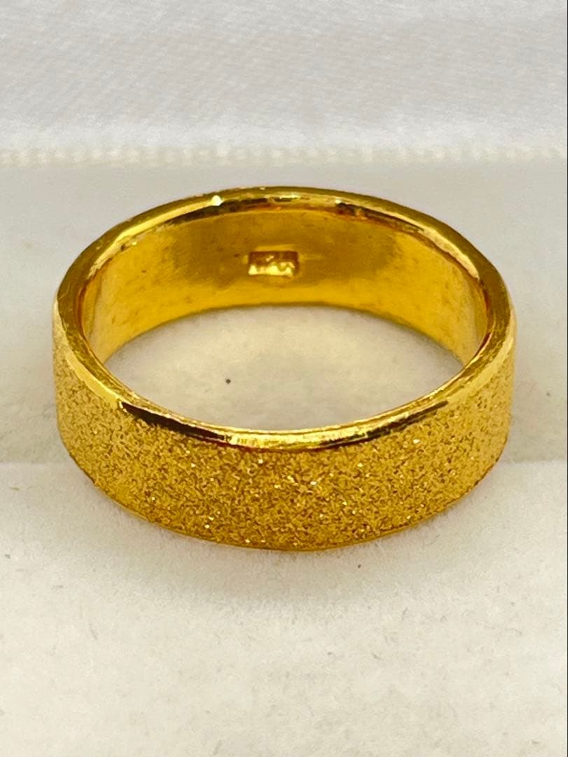 K24 純金 平打ちグロスリング 6.9g指輪 リング 刻印あり ハンドメイド