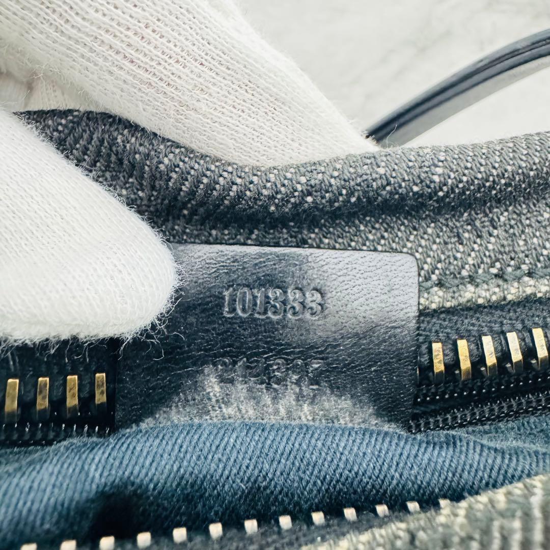 ✨GUCCI✨グッチ✨GG柄✨ダークグレー✨デニム地✨ハントバッグ✨