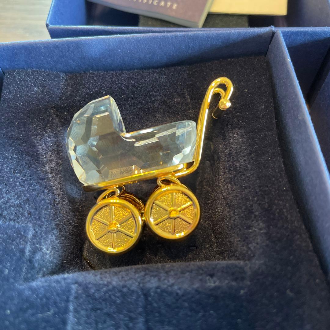 スワロフスキー　ベビーカー　靴　ロッキングホース　人形　4点