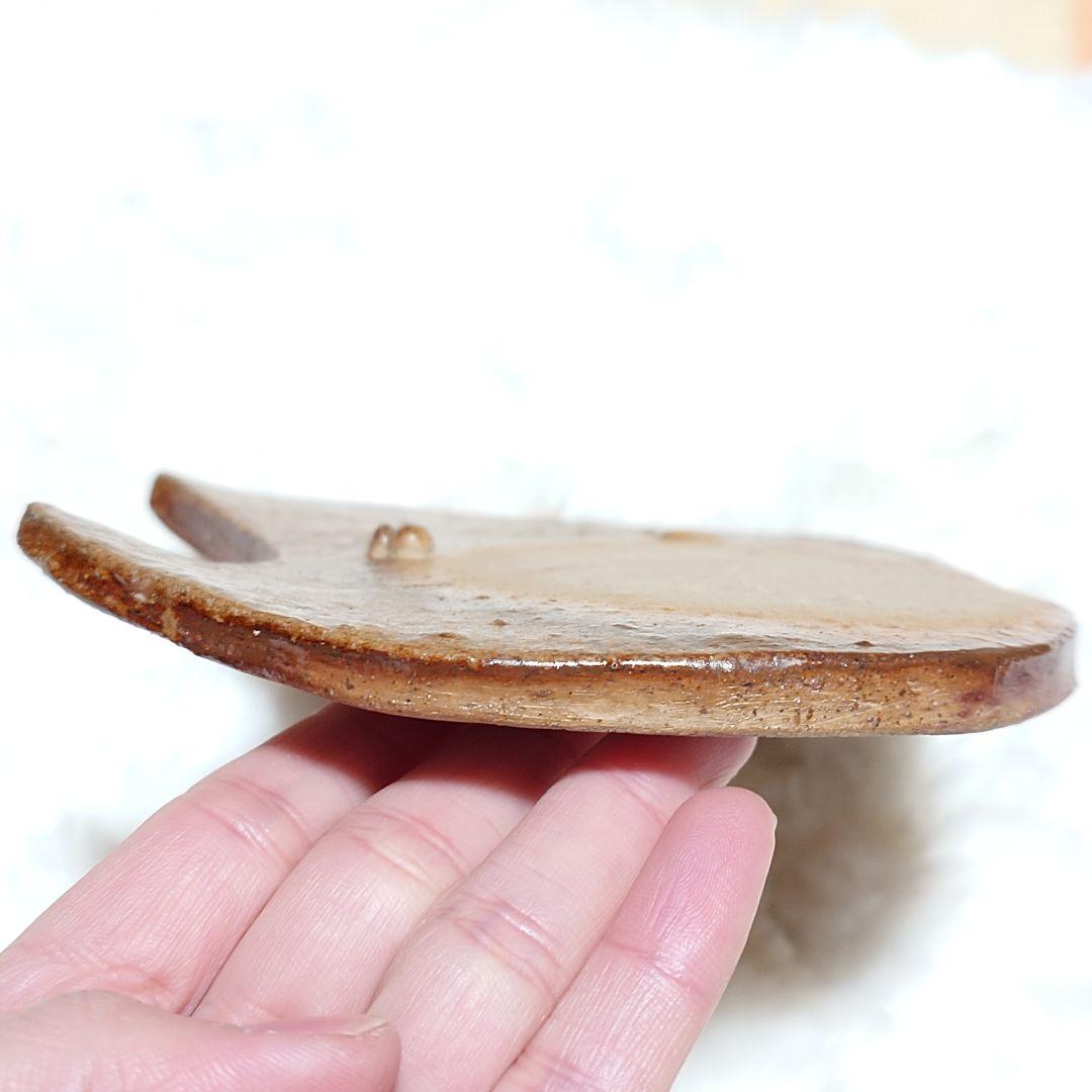 ◎【2600A】90.猫皿…備前焼