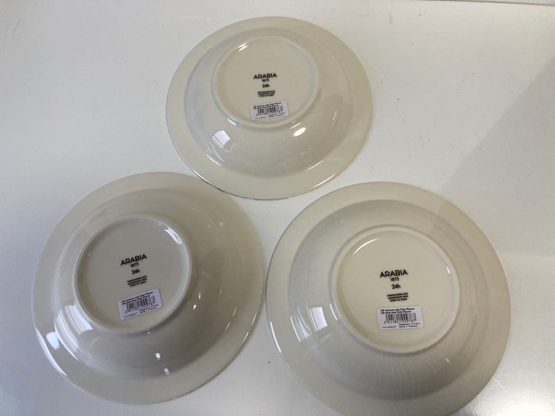 新品　ARABIA アラビア　Piennar ピエンナル　スープ皿　22㎝　3枚