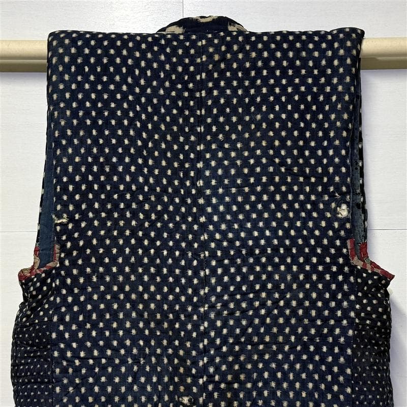 古布 木綿 藍染 刺子 継ぎ接ぎ 襤褸 ① 綿入 チョッキ 雪ん子 boro