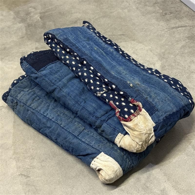 古布 木綿 藍染 刺子 継ぎ接ぎ 襤褸 ① 綿入 チョッキ 雪ん子 boro