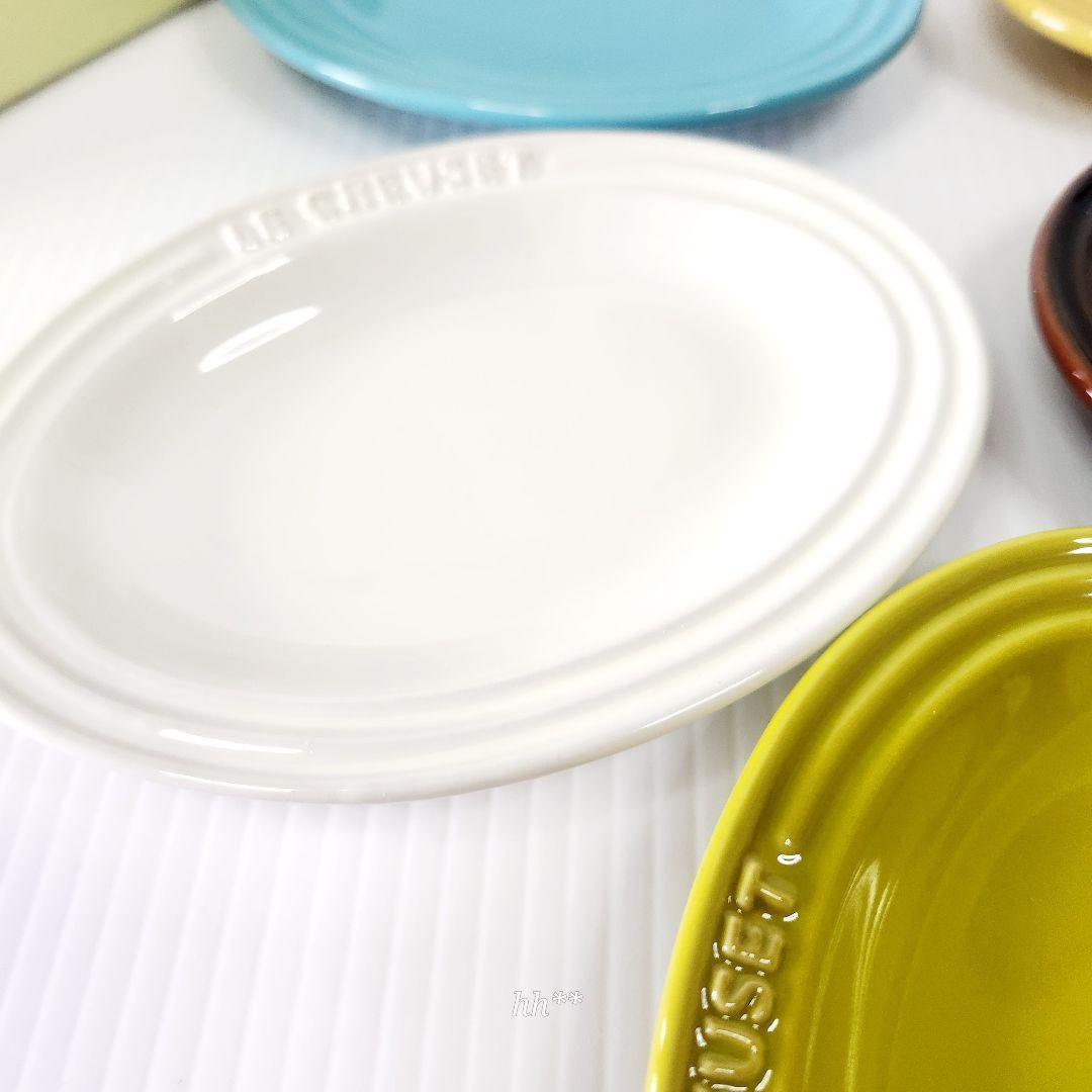 ルクルーゼ ミニオーバル プレート セット ピーコック