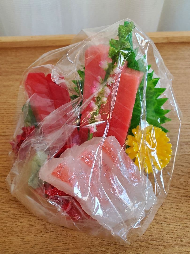 まいづる　食品サンプル　　焼きそば&炒飯&お刺身盛り合わせ&カツオ刺身