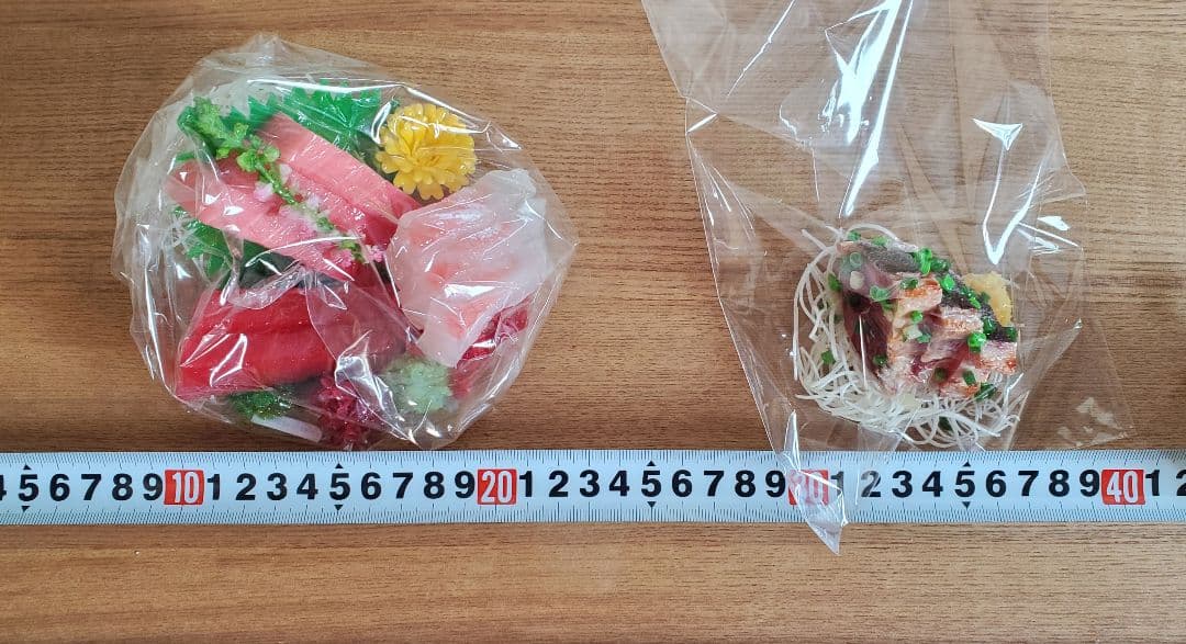 まいづる　食品サンプル　　焼きそば&炒飯&お刺身盛り合わせ&カツオ刺身