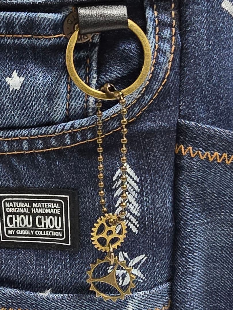 デニムリメイクトートバッグ 大きめ 男前 AMRY 底板付き