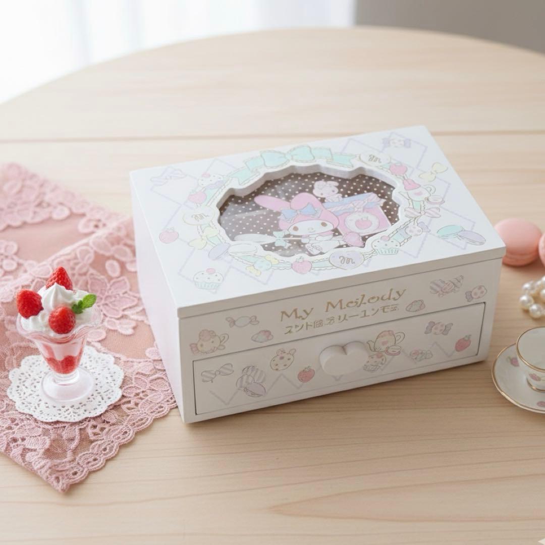 マイメロディ　木製収納　アクセサリーボックス