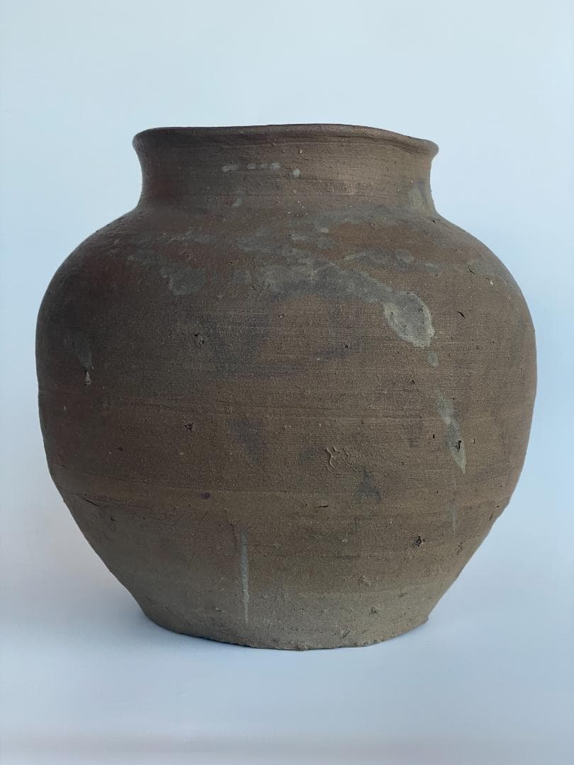 古備前 江戸 焼締 種壺 自然釉 時代 骨董 花器 古壺 種つぼ 古陶 壺 甕