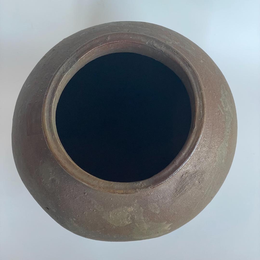 古備前 江戸 焼締 種壺 自然釉 時代 骨董 花器 古壺 種つぼ 古陶 壺 甕