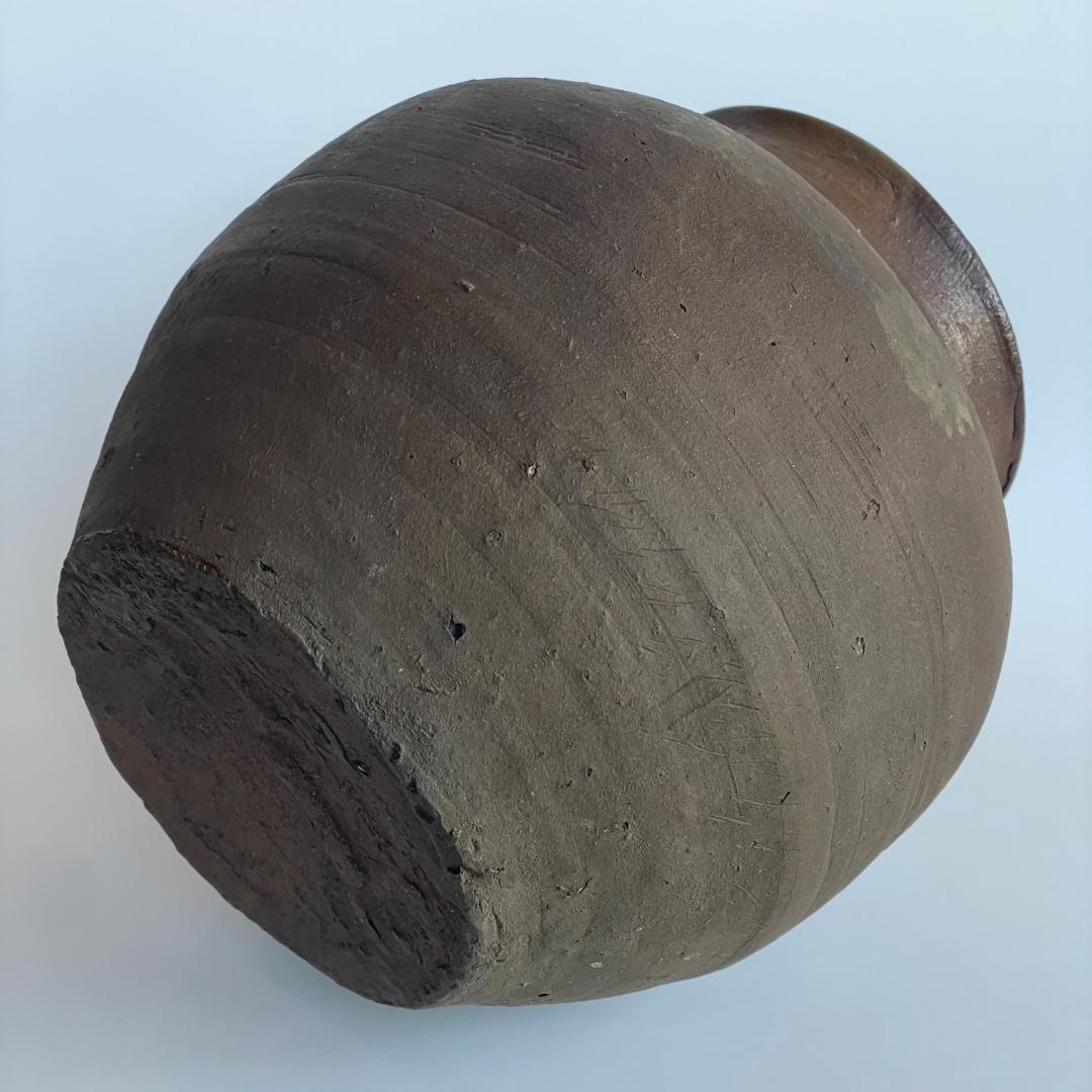 古備前 江戸 焼締 種壺 自然釉 時代 骨董 花器 古壺 種つぼ 古陶 壺 甕