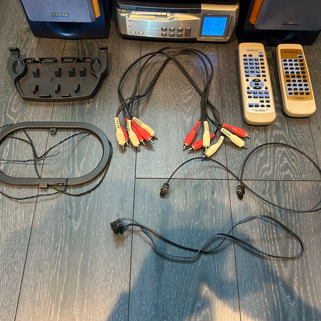 KENWOOD VH7 コンポ一式 CD MD カセット付 通電OK