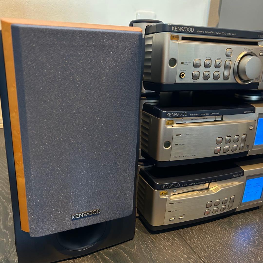 KENWOOD VH7 コンポ一式 CD MD カセット付 通電OK