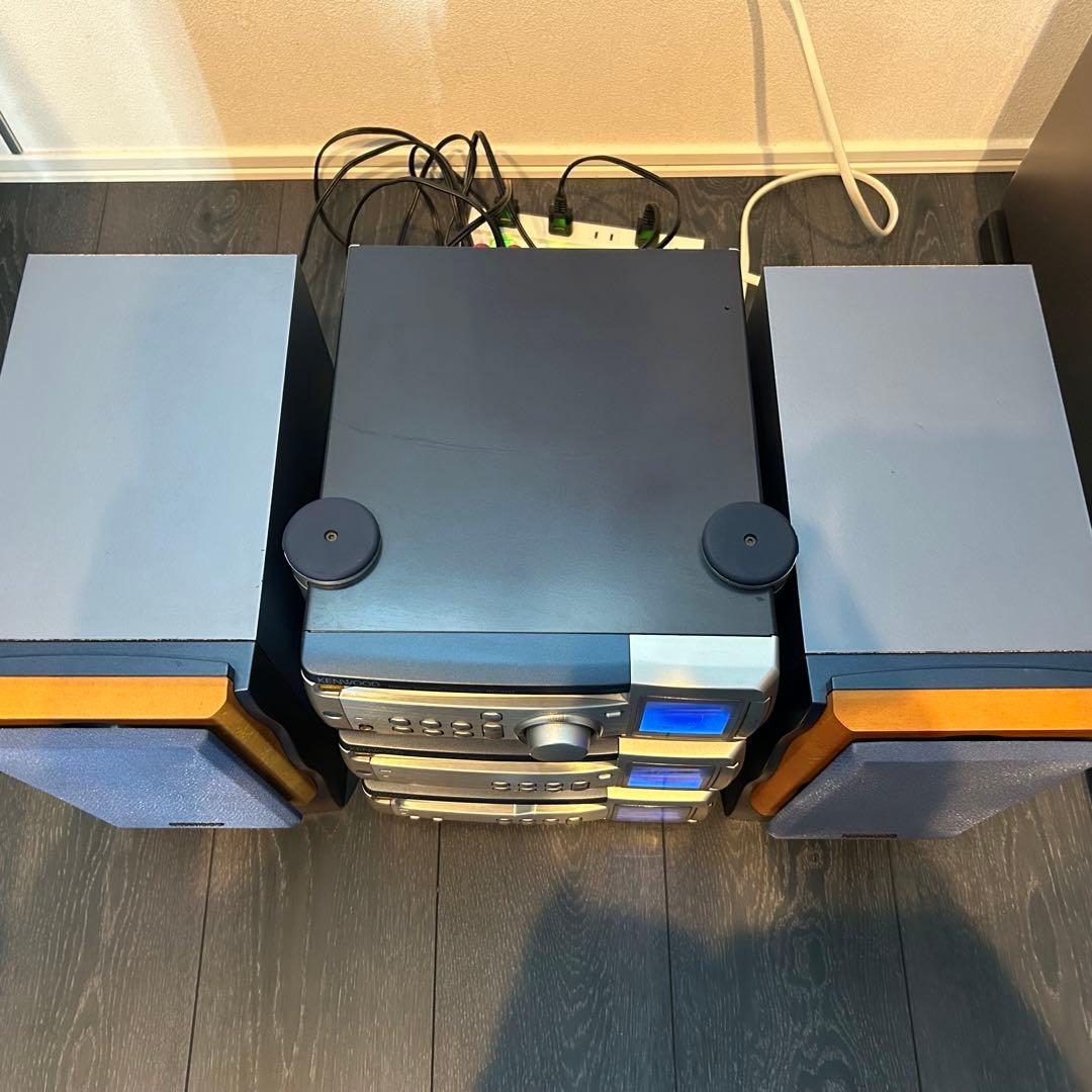 KENWOOD VH7 コンポ一式 CD MD カセット付 通電OK