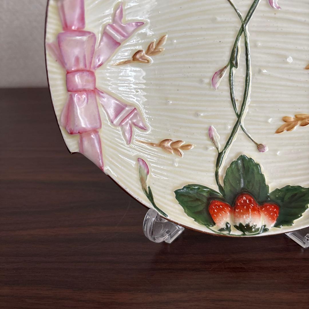 【超希少】ウェッジウッド マジョリカ ストロベリー＆リボン サンデーディッシュ