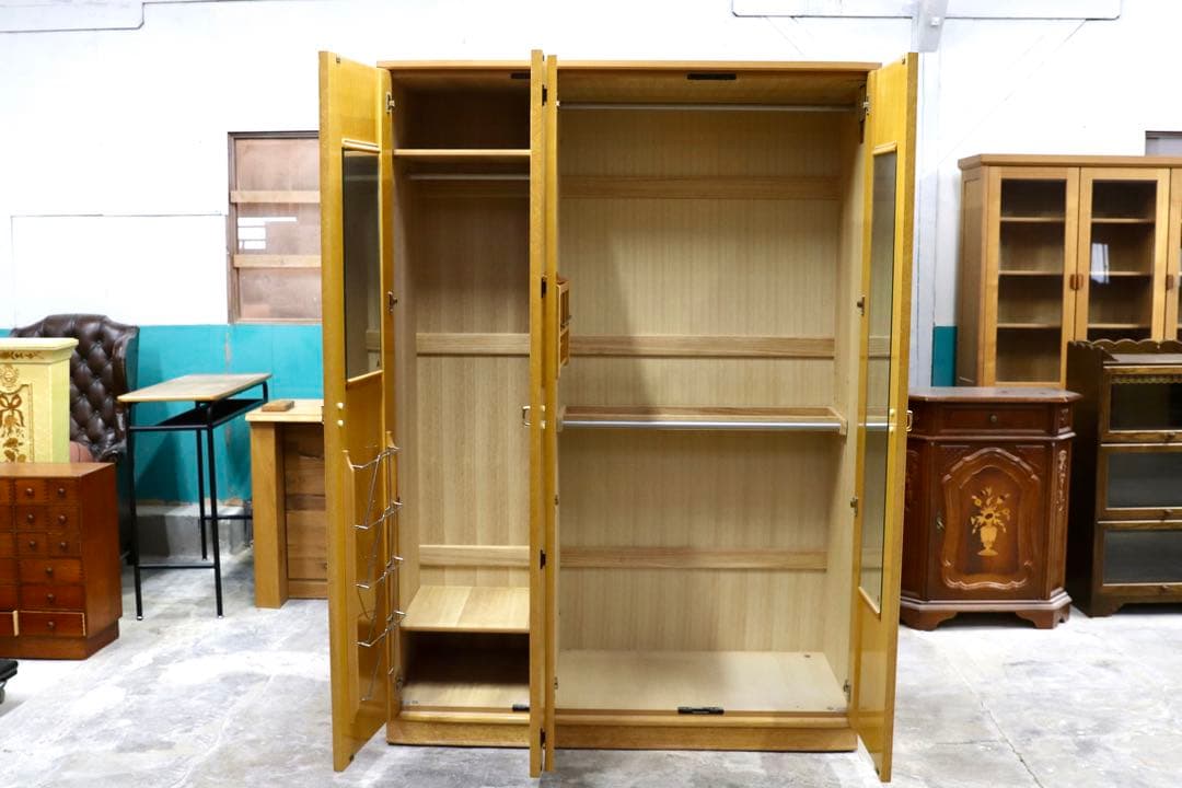 GMHK385○IDC大塚家具 松岡家具 シャンドール バーズアイメープル 洋服