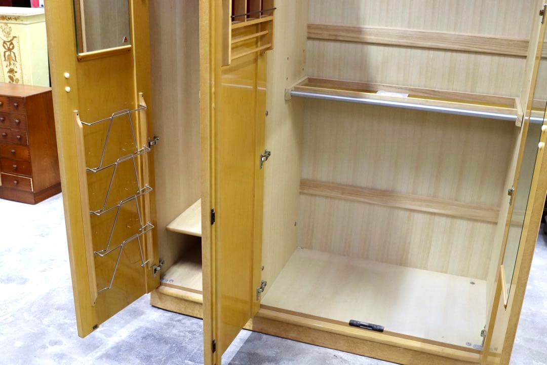 GMHK385○IDC大塚家具 松岡家具 シャンドール バーズアイメープル 洋服