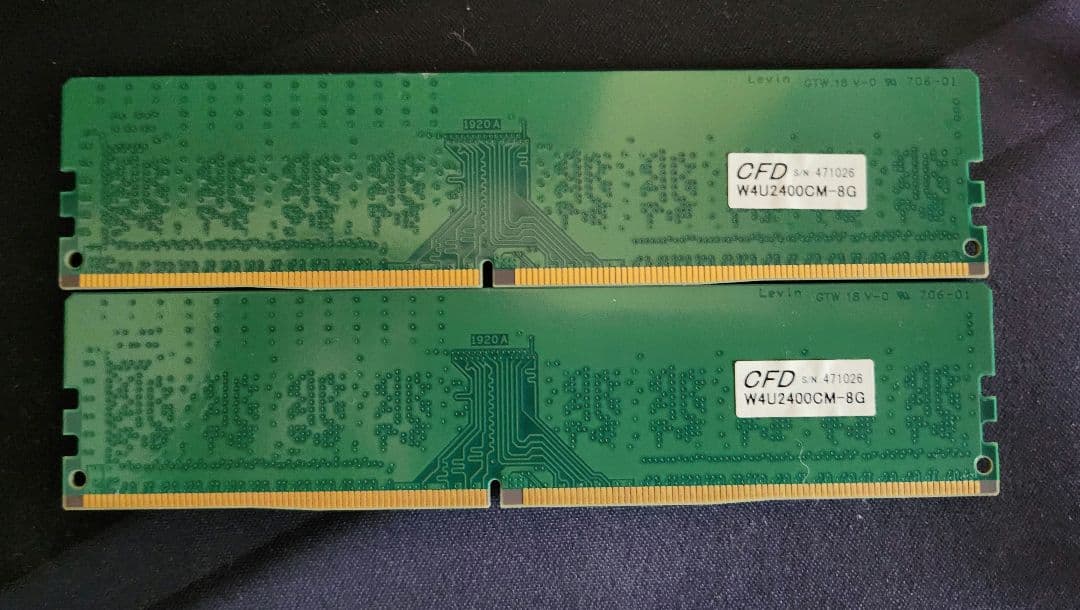 Crucial 8GB 2枚 計16GBDDR4 2400