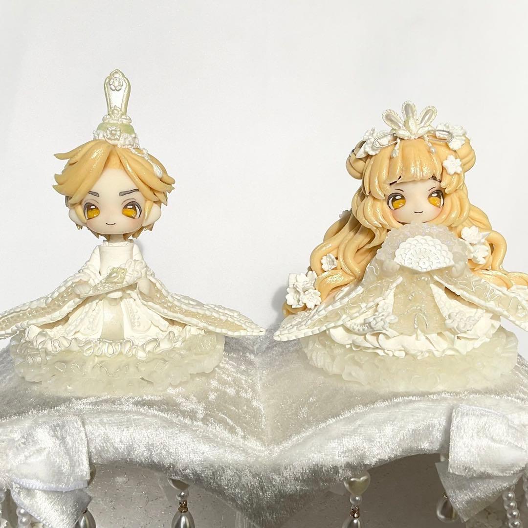 祝福を結ぶ純白リボン雛