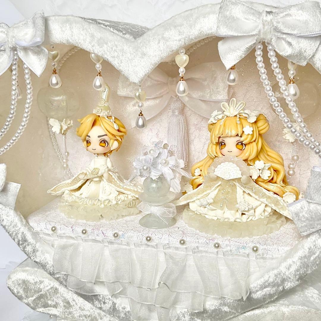 祝福を結ぶ純白リボン雛