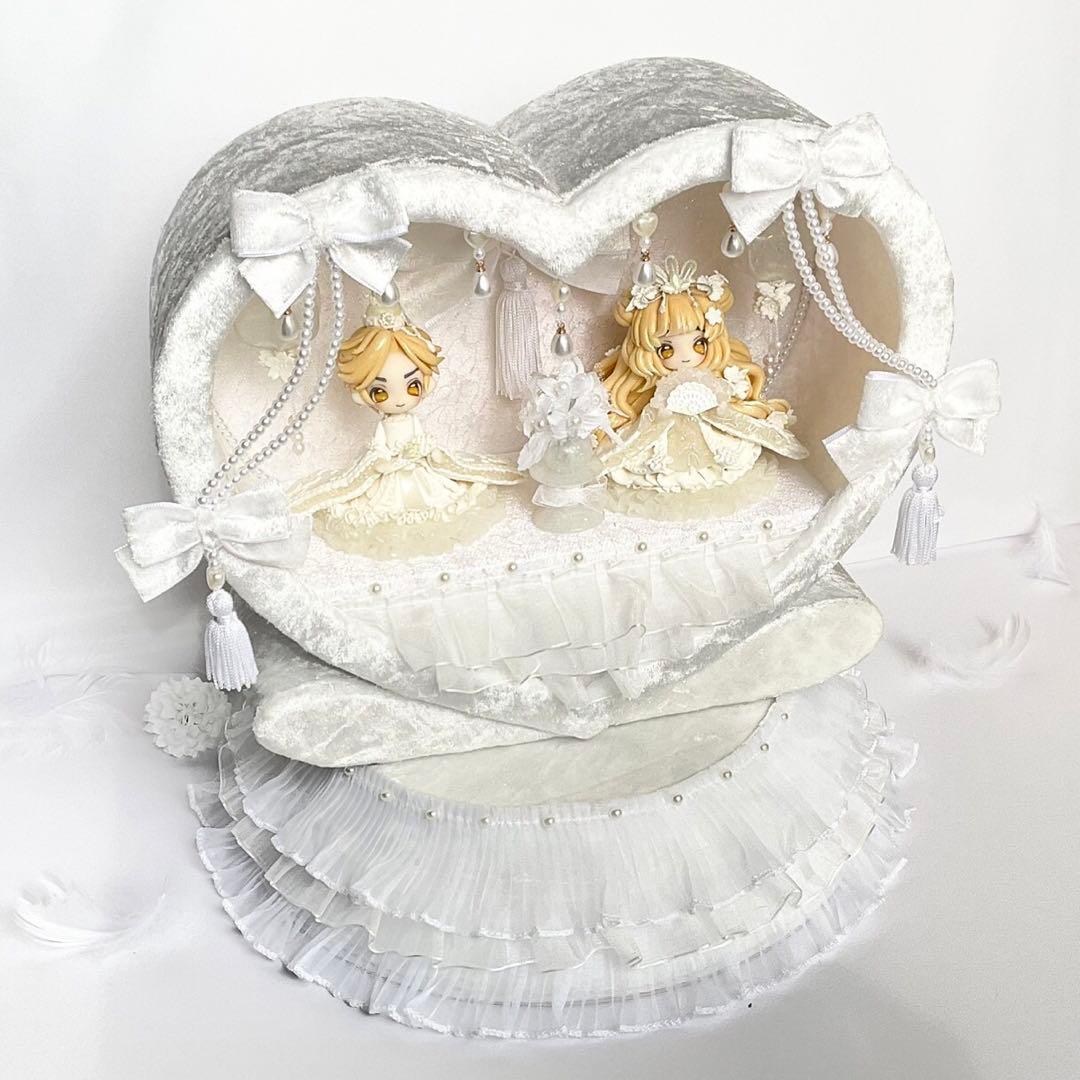 祝福を結ぶ純白リボン雛