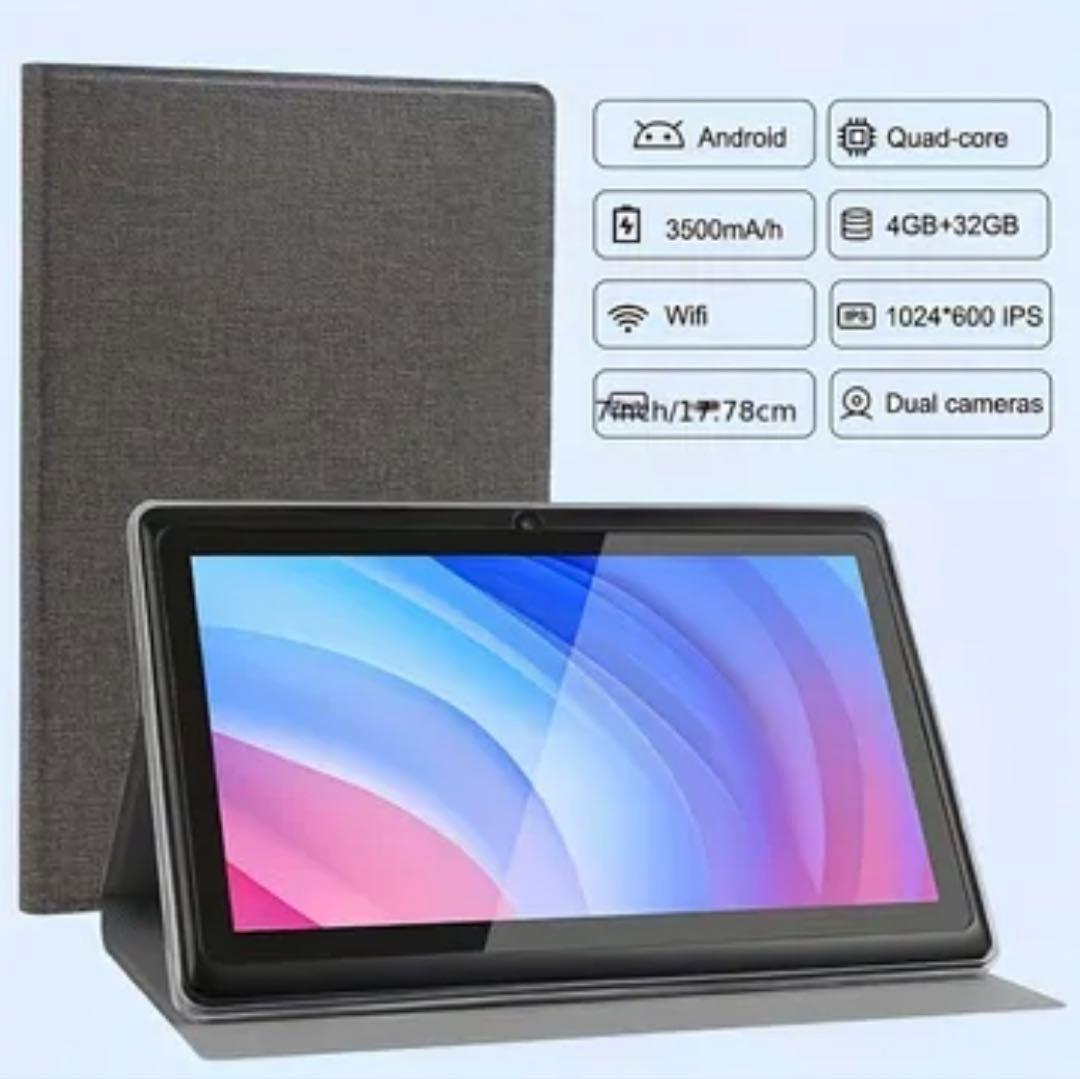 7インチタブレット 32GB ケース付 初期化済 wifi接続Android