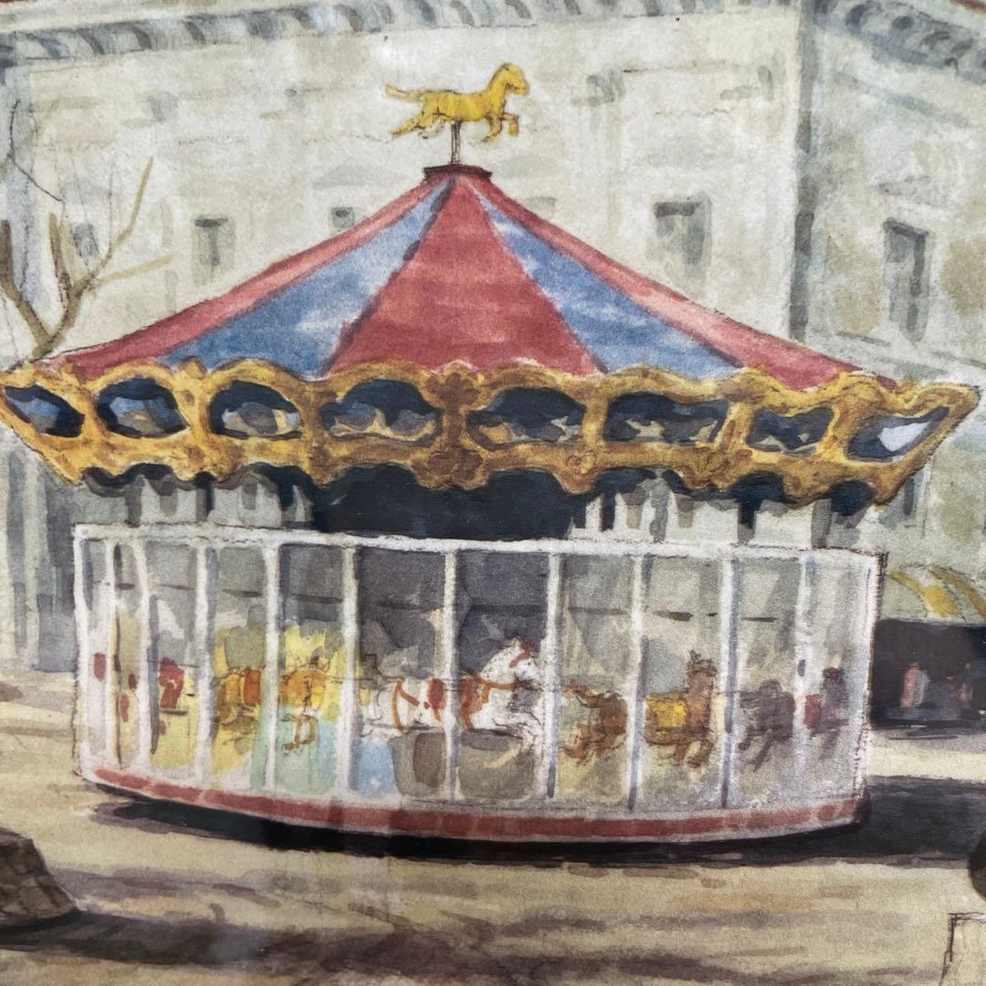 2180 安田清一「想い出のアヴィニヨン」リトグラフ・セパレーショングラビュール