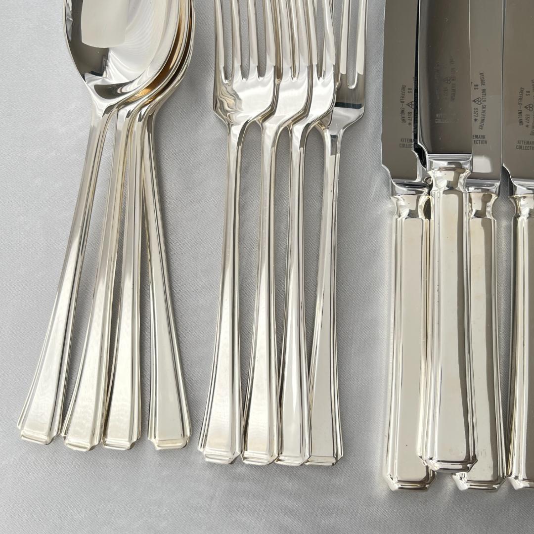 【英国】 アールデコ ディナーセット 4名用30本組 A1プレート