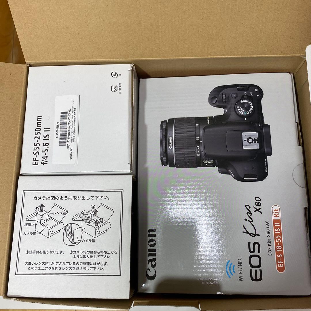 【新品未使用品】Canon EOS Kiss X80 ダブルズームキット