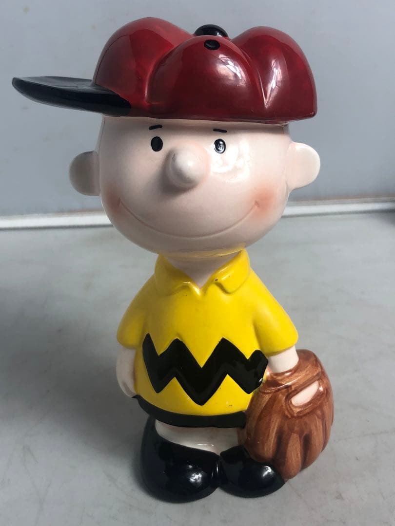 Snoopyスヌーピールーシー　チャーリーブラウン 貯金箱陶器製インテリアレトロ