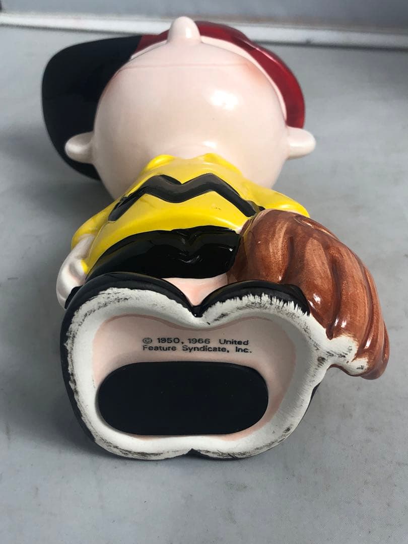 Snoopyスヌーピールーシー　チャーリーブラウン 貯金箱陶器製インテリアレトロ