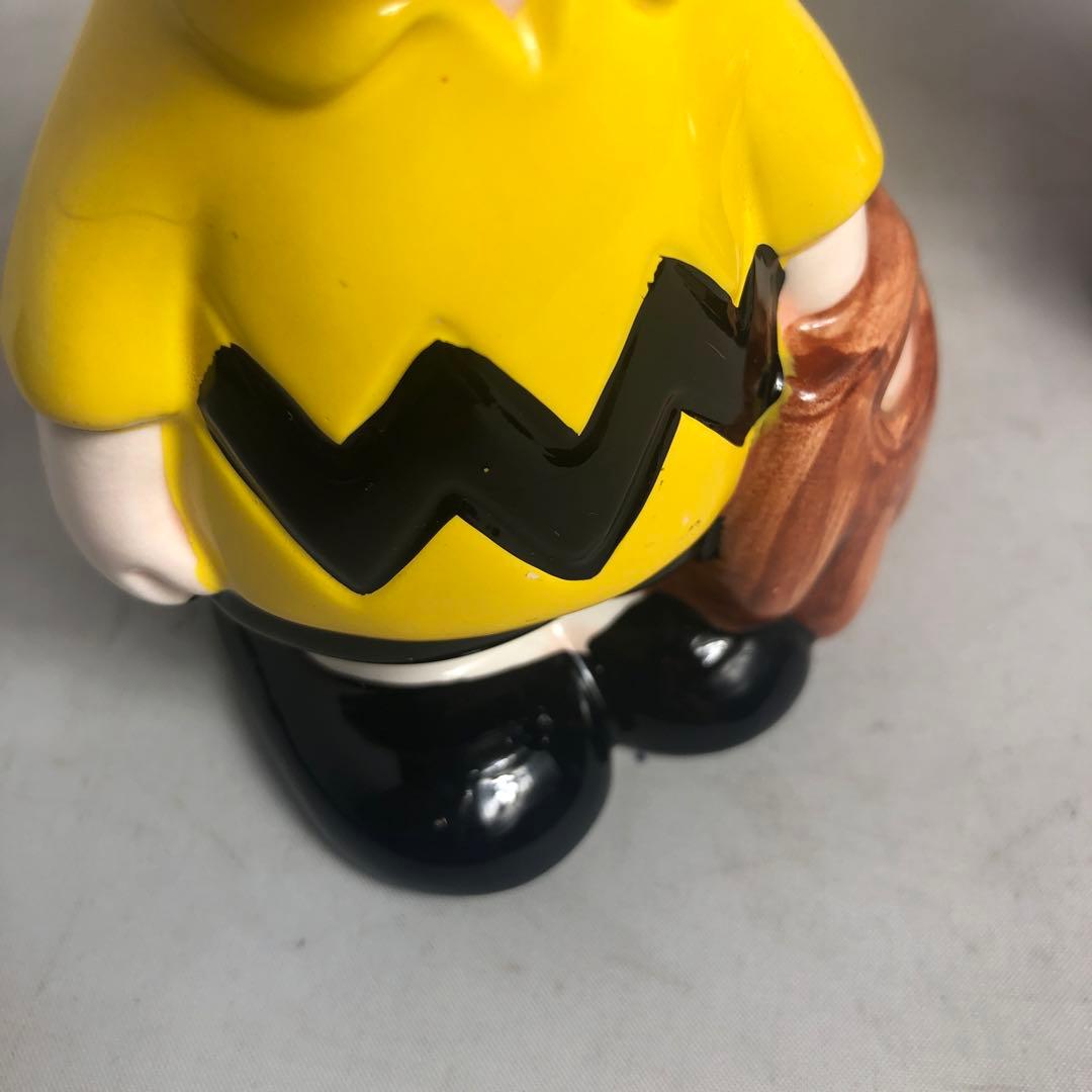 Snoopyスヌーピールーシー　チャーリーブラウン 貯金箱陶器製インテリアレトロ