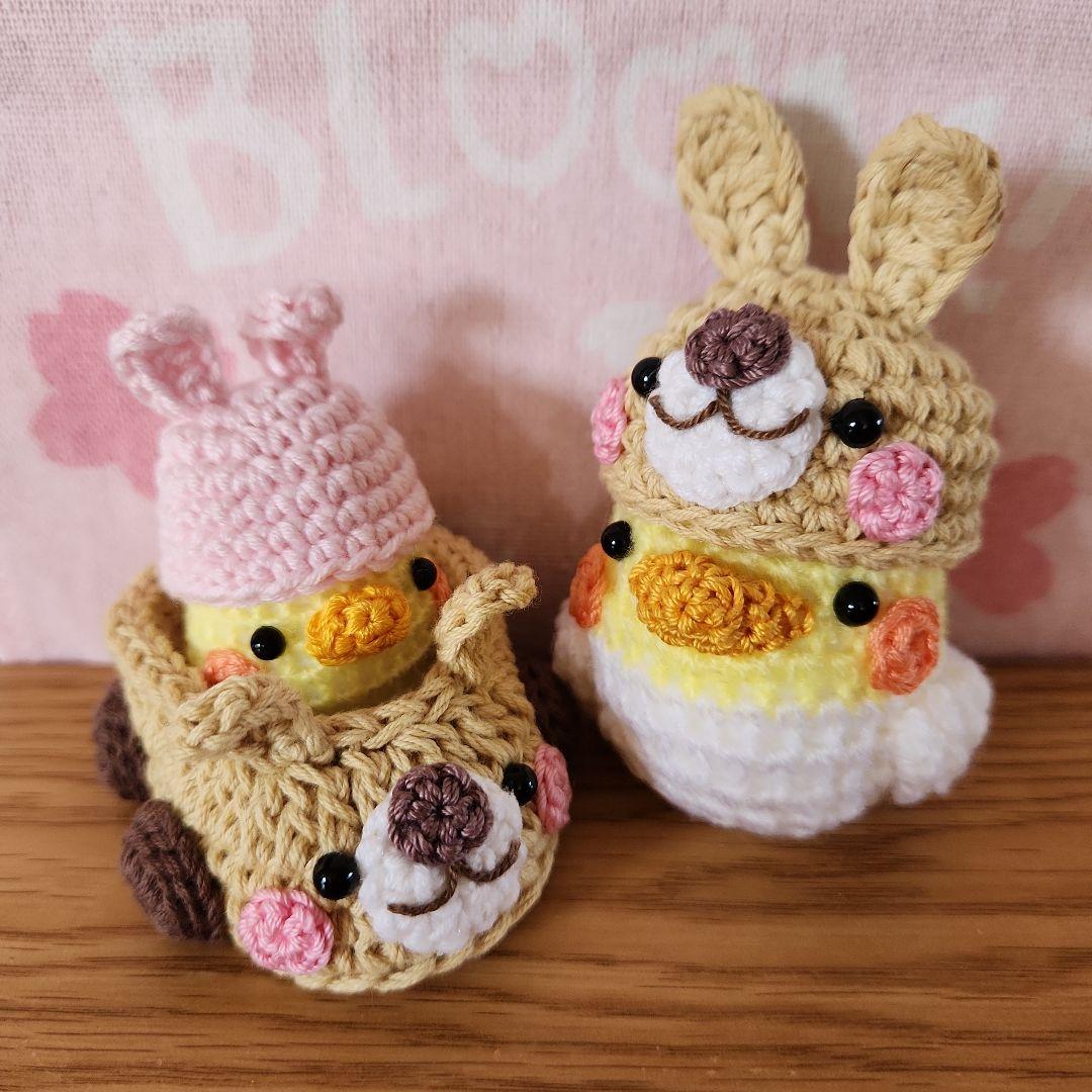 のんたん♡様ご確認用 ！いちごの帽子をかぶったオカメインコのリース 他1点