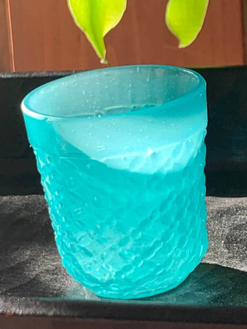 南青山ギャラリー　オコンネルズ　ターコイズ　ガラス小杯