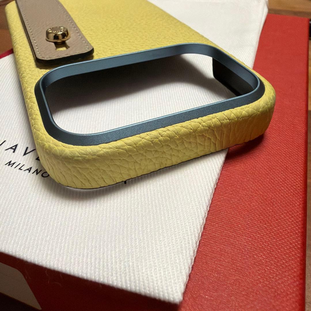 BONAVENTURA イエロー レザー iPhone17Proケース