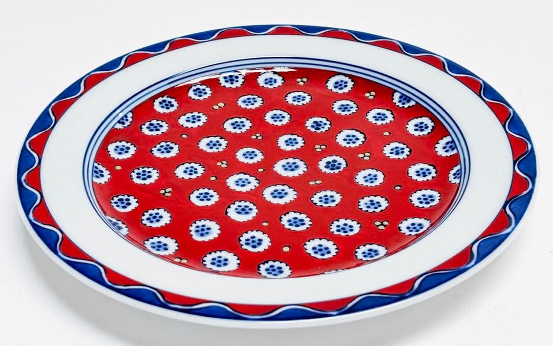 源右衛門窯　赤絵　皿