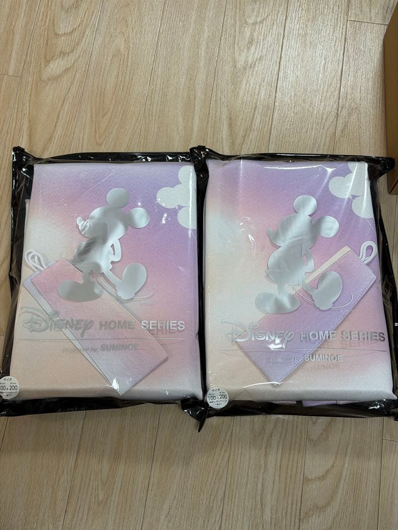 カーテン　ディズニー　ミッキーメロウ タッセル付き　ピンク