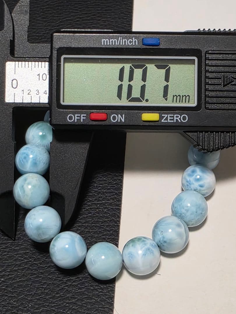 10.7㎜ ドミニカ共和国産ラリマーブレスレット　ブルーペクトライト