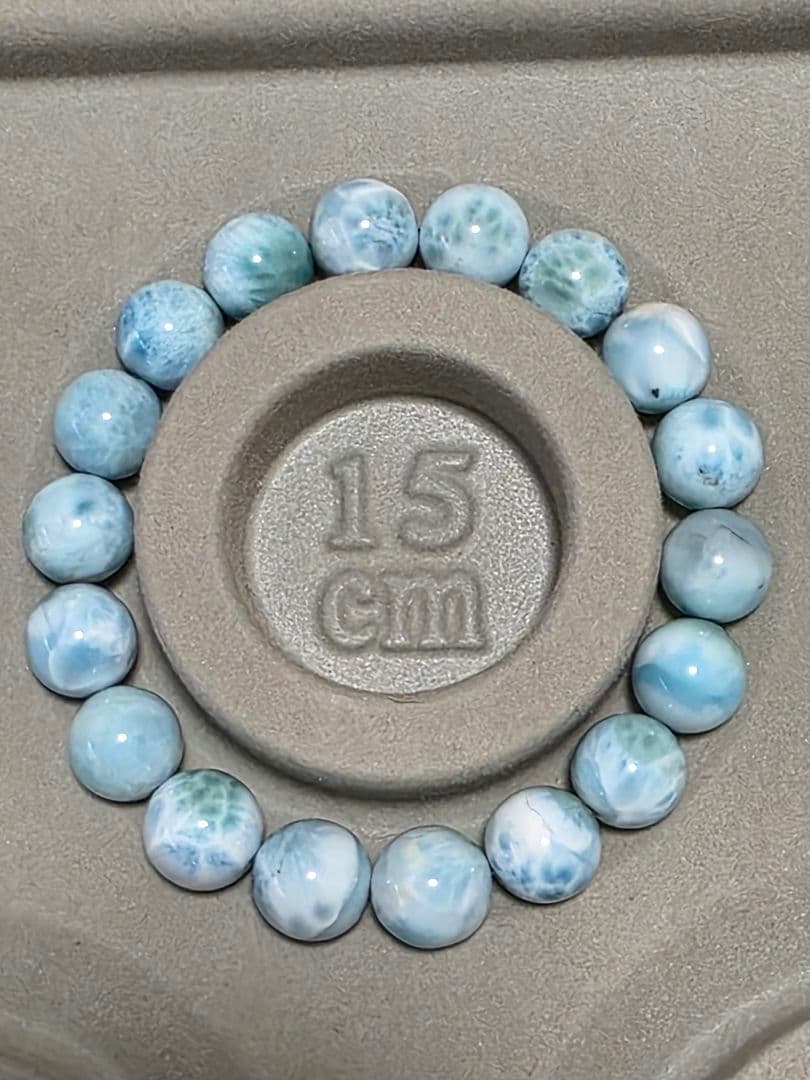 10.7㎜ ドミニカ共和国産ラリマーブレスレット　ブルーペクトライト