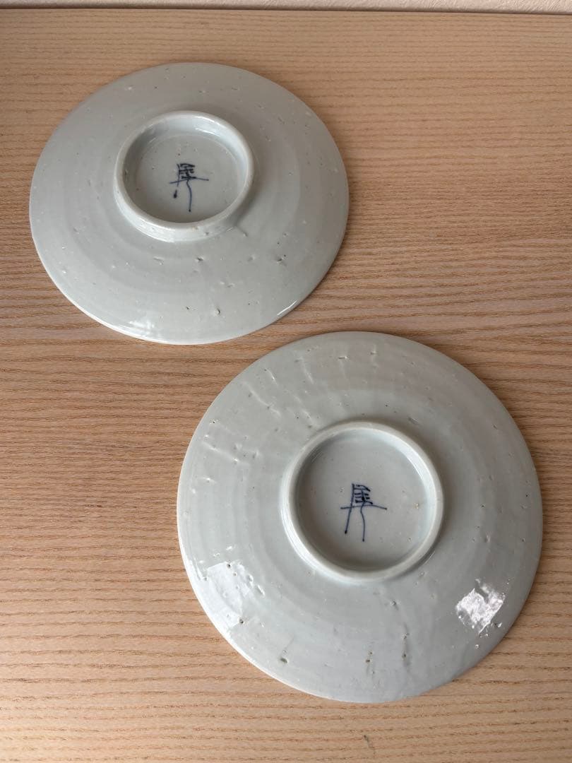 金沢の陶芸家、北野敏一さんの白磁六寸皿 2客セット