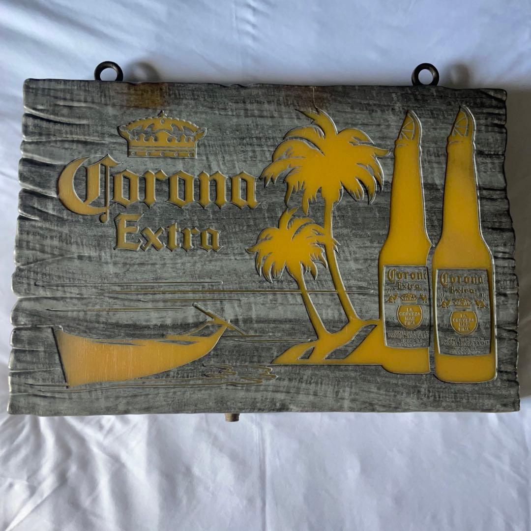 CORONA BEER コロナビール ウッド調 LEDサイン バーライト 看板