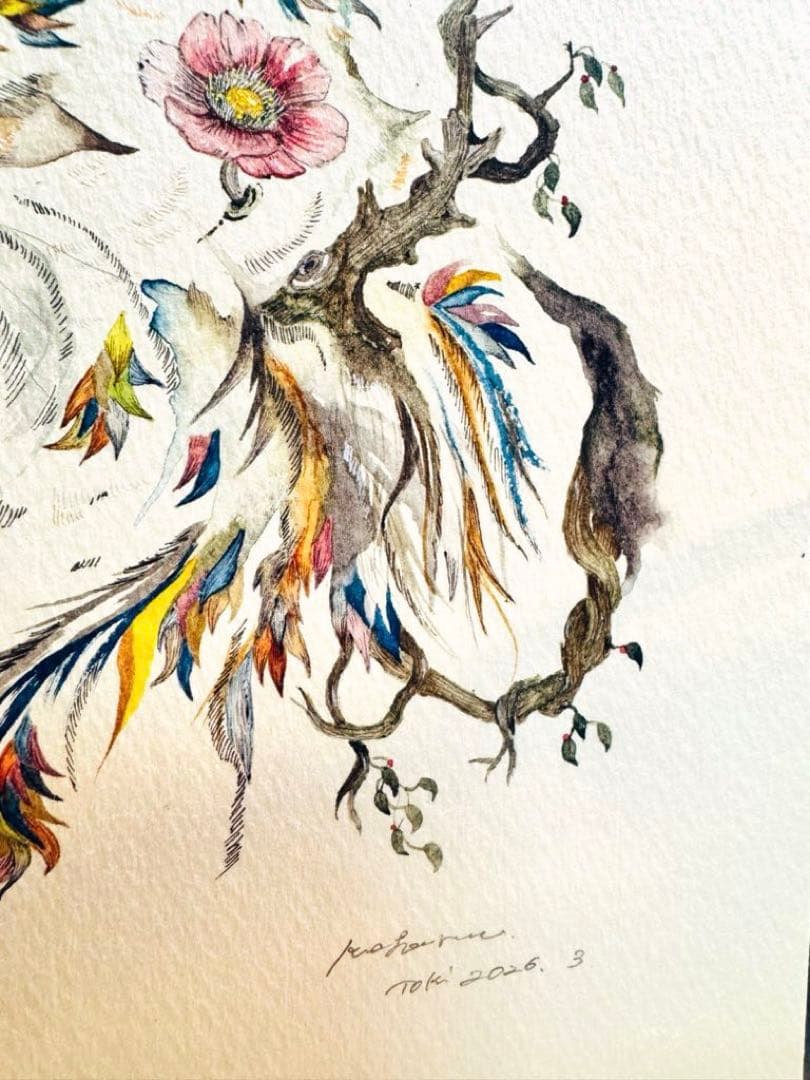 猫 原画 額装込み #02