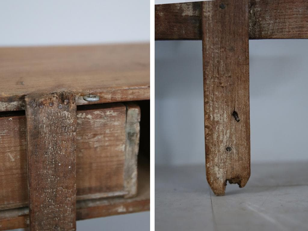 フランスアンティーク木製ウォールシェルフ/壁掛けラック/飾り棚/収納(85-85