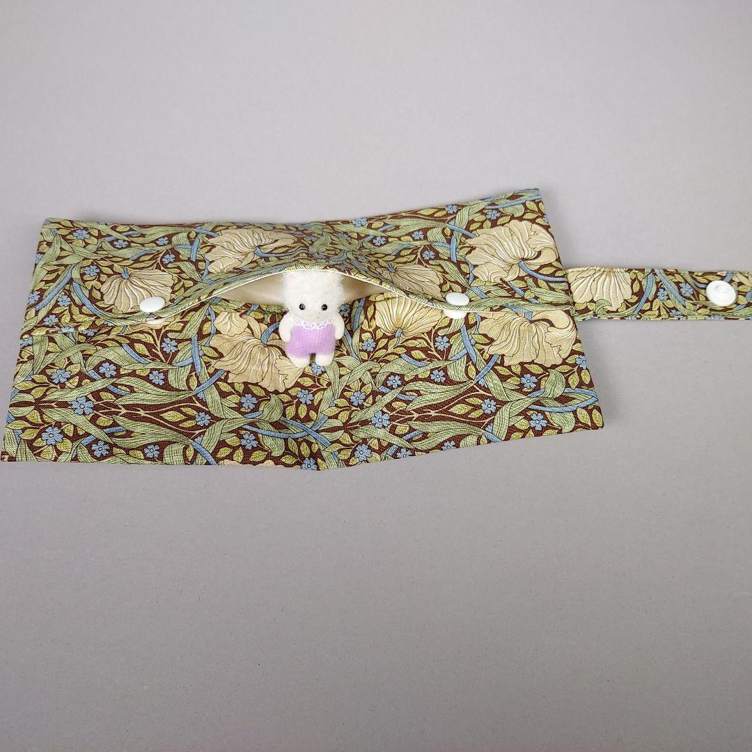 携帯用boxティッシュケース(ウィリアム・モリス＊ピンパーネル ブラウン)