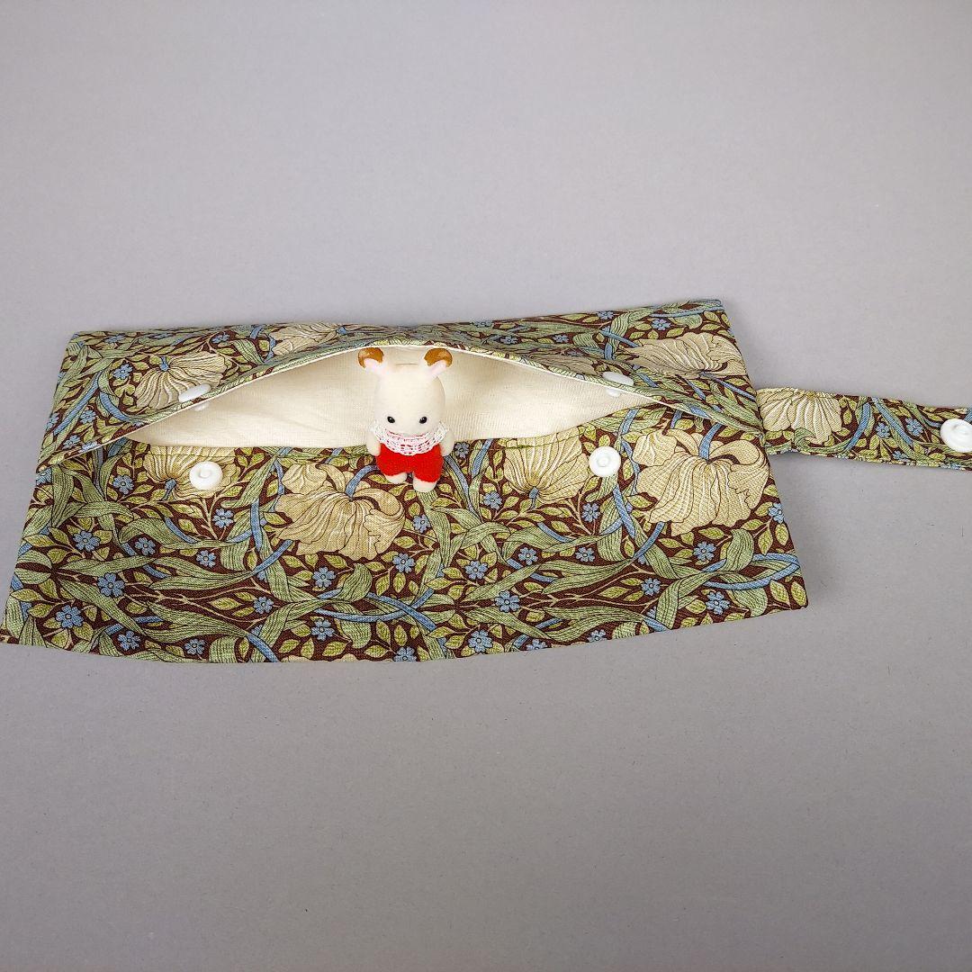 携帯用boxティッシュケース(ウィリアム・モリス＊ピンパーネル ブラウン)