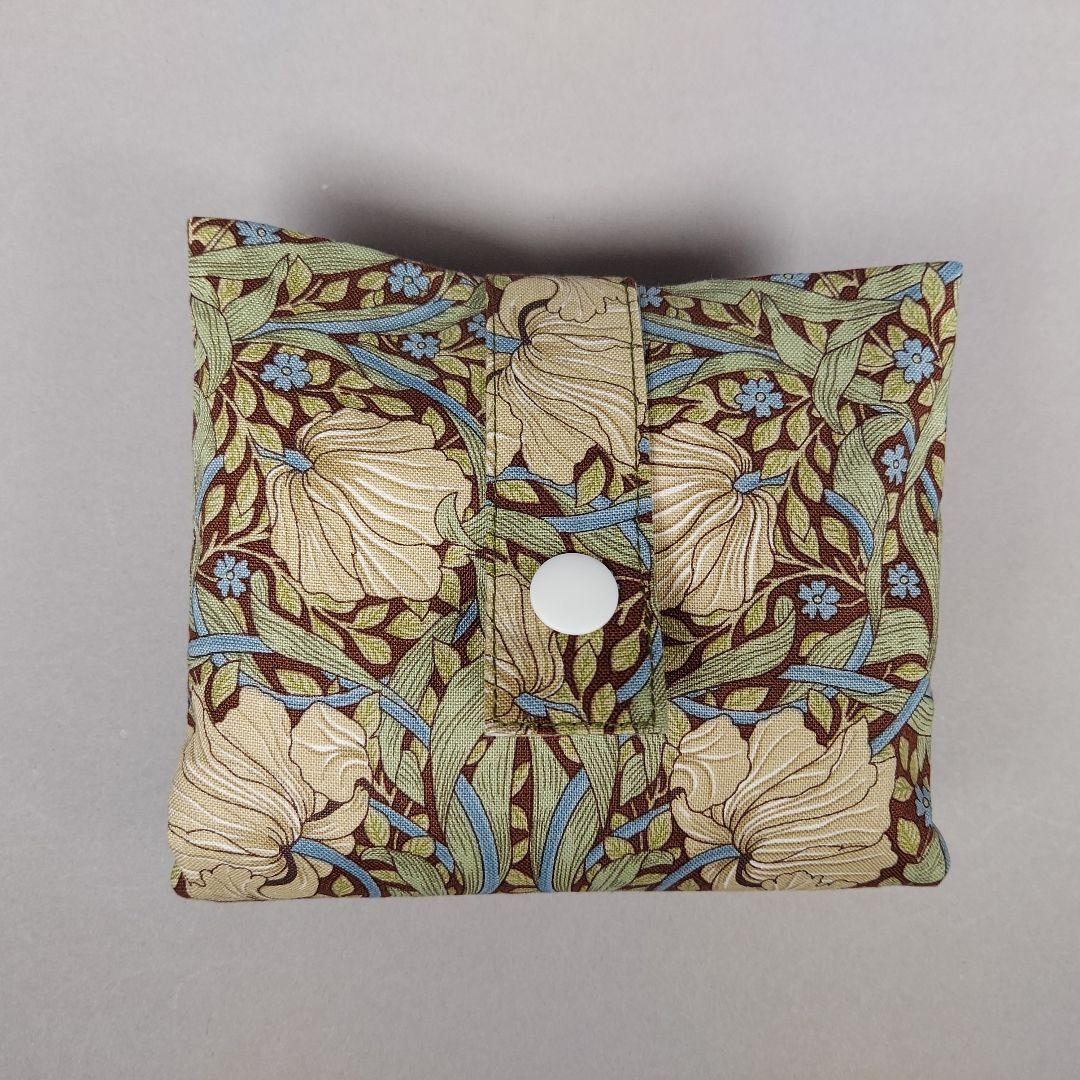 携帯用boxティッシュケース(ウィリアム・モリス＊ピンパーネル ブラウン)