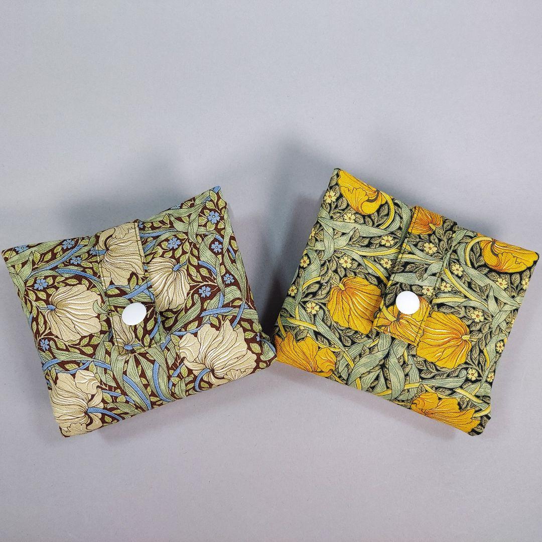 携帯用boxティッシュケース(ウィリアム・モリス＊ピンパーネル ブラウン)