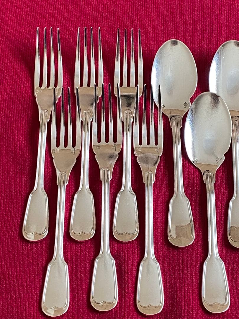 【希少レア】クリストフル シノン（フィレ） ソーススプーン＆フォーク 6セット